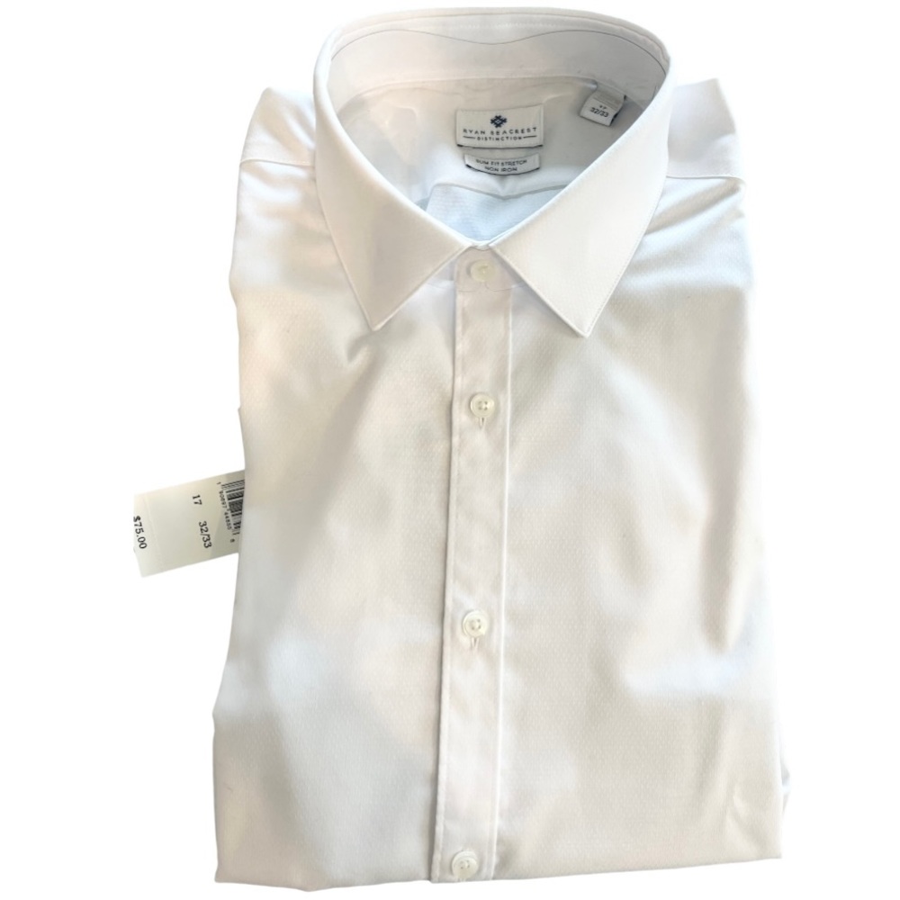 Ryan Seacrest Mens Non-Iron Button Up Dress Shirt